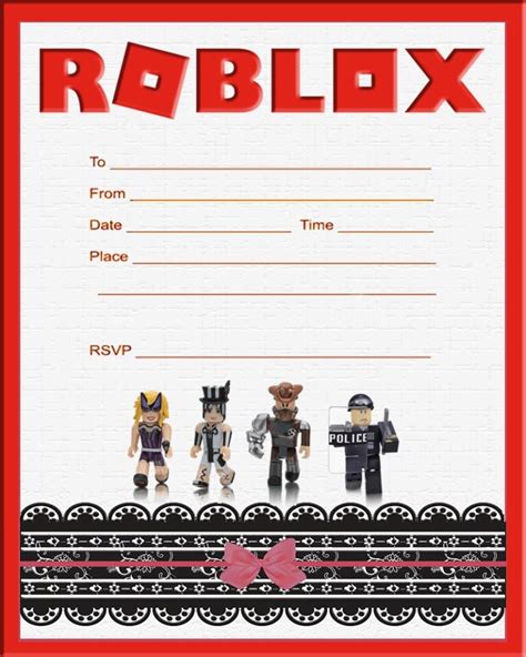 Custom Roblox Invitation Template Invitation World