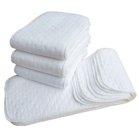 5pcs Set Infant White Ecological Cotton Baby Cloth Diaper Washable