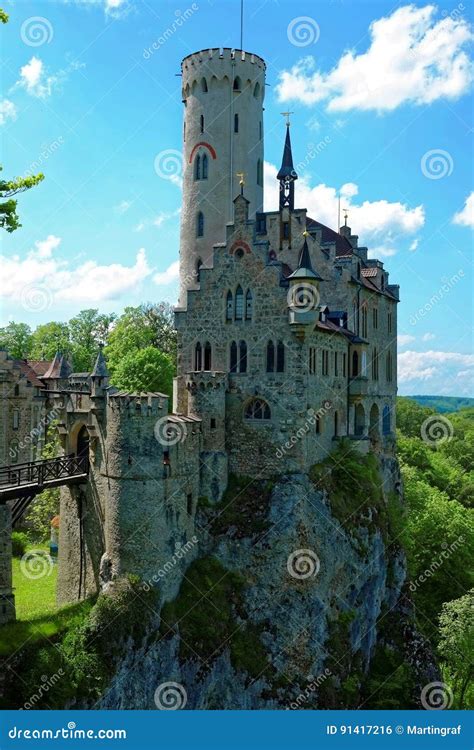 Castle Built On Rock Gothic Revival Architecture Stock Photo Image Of