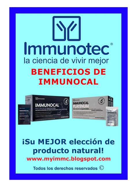 Beneficios De Immunocal By Immunotec Global Issuu