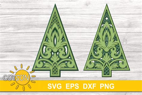 Download 3D Layered Christmas Tree SVG | Christmas tree SVG (848437 ...