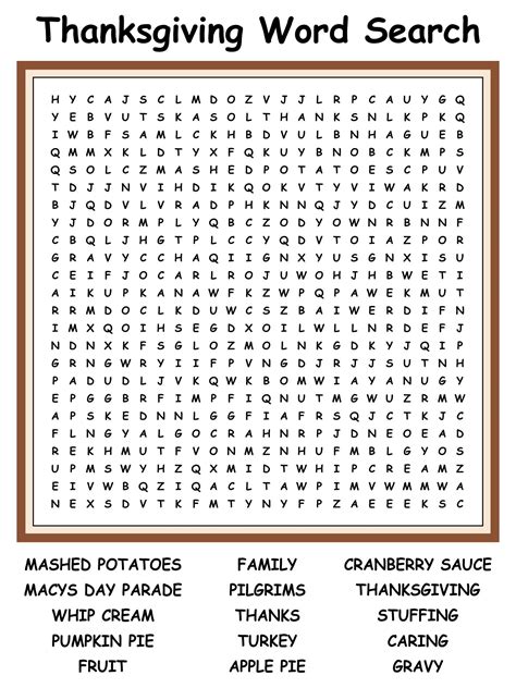 8 Best Images Of Free Thanksgiving Printable Word Finds Free