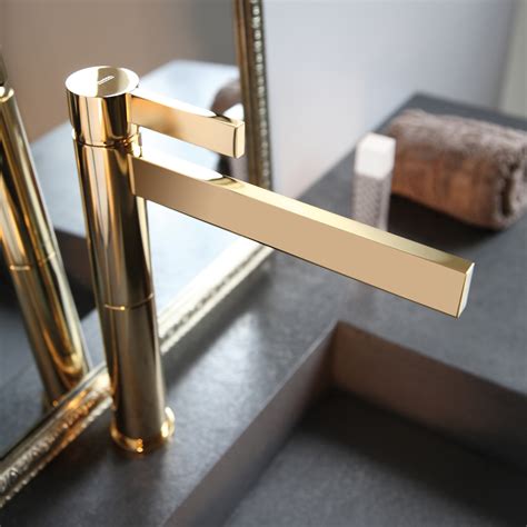 Each gold bathroom faucet presented on junoshowers website is a very charming product with stylish design. Brushed Gold Bath Faucets