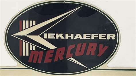 Mercury Outboards Single Sided Die Cut Embossed Tin Sign For Sale At
