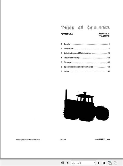 New Holland Versatile 945 955 975 Tractors Operators Manual42094530