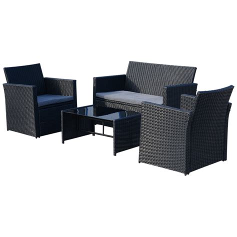 We did not find results for: Outsunny 4-Seater Outdoor Garden PE Rattan Sofa Set w ...