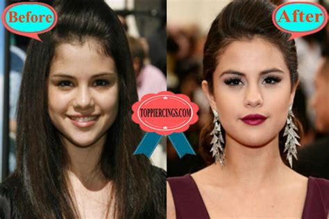 selena gomez plastic surgery selena gomez before and after body top piercings