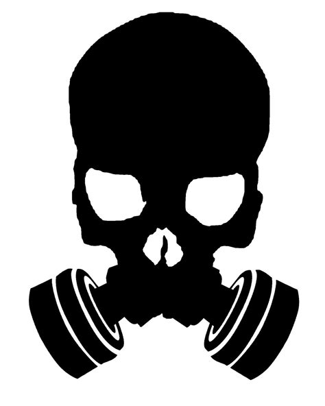 Skull With Gas Mask Stencil Gas Mask Tattoo Gas Mask Gas Mask Art