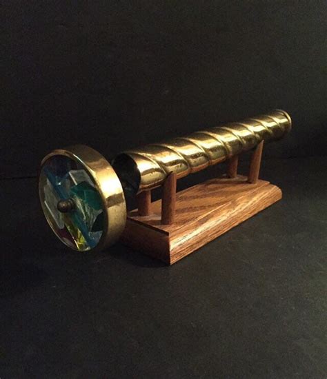 Large Brass Kaleidoscope Collectible Glass And Brass Etsy