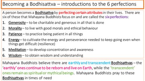 A Level Re Buddhism The Concept Of Arhats And Bodhisattvas