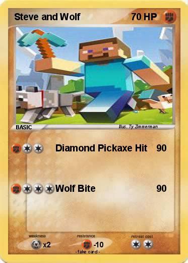 Pokémon Steve And Wolf Diamond Pickaxe Hit My Pokemon Card