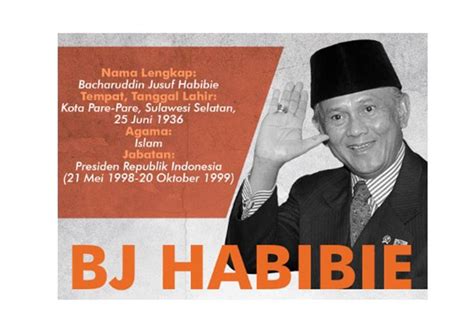 Foto Infografik Bacharuddin Jusuf Habibie