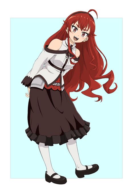 Eris Greyrat Girl Solo Long Hair Ahoge Red Hair Skirt Pantyhose Illustration Images