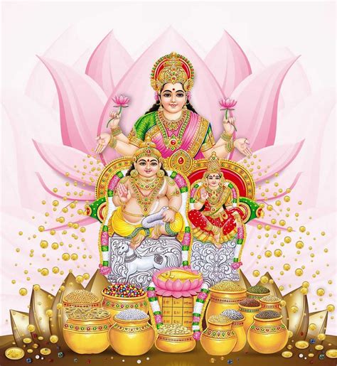 Goddess Lakshmi And Kubera 1280x1392 Wallpaper
