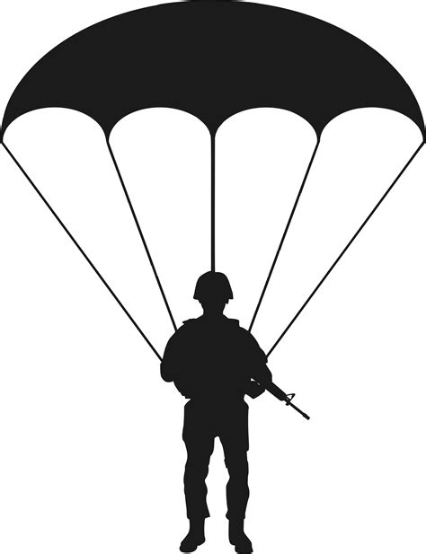 Silhouette Soldier Paratrooper Clip Art Army Png Download 17602292