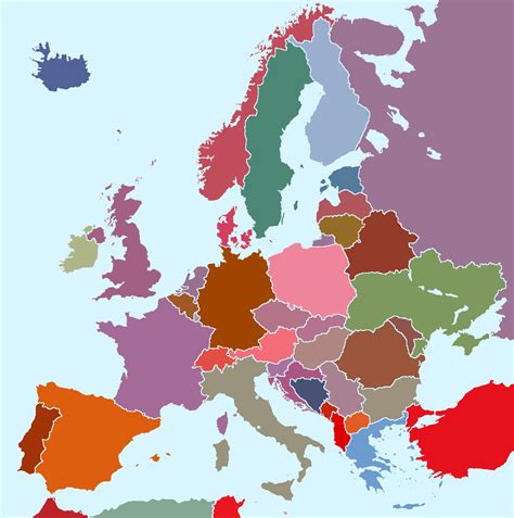 European Countries With Their Average Flag Color Maps On The Web