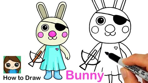 How To Draw Bunny Roblox Piggy Youtube