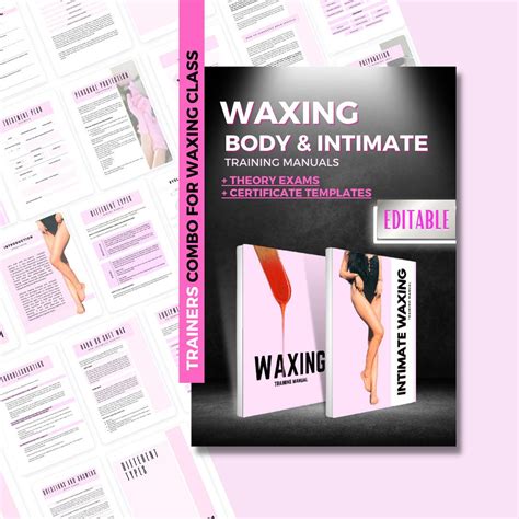 Intimate And Body Waxing Training Manual Editable Female Wax Etsy Waxing Waxing Aftercare