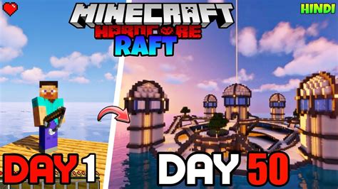 I Survived 100 Days On Raft In Minecraft Hardcore YouTube