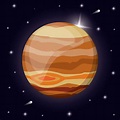 Espacio del sistema solar del planeta júpiter | Vector Premium