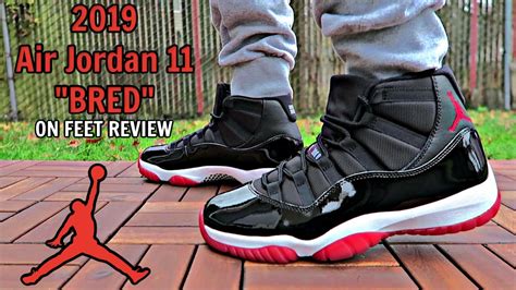 The black patent leather up matched up with the bulls' away jerseys the best. 2019 Air Jordan 11 "Bred" ON FEET REVIEW - YouTube