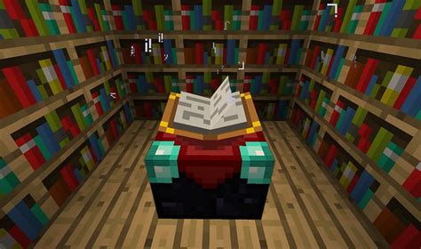 The language of the enchanting table in minecraft is different from english. Minecraft Enchantment Table | The bookshelves serve to ...