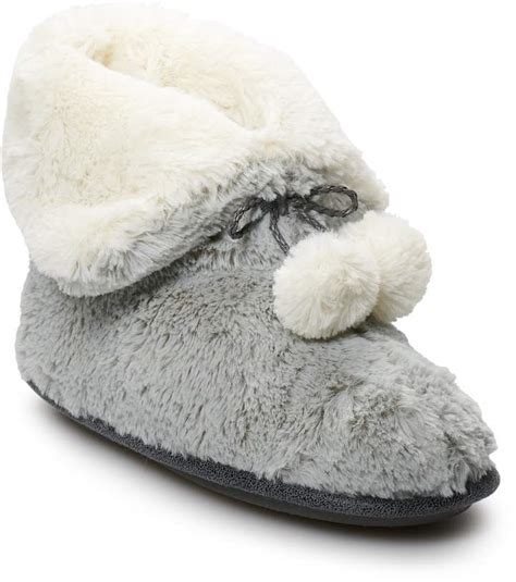 Womens Cuddl Duds Teddy Snuggle Up Bootie Slippers Slippers Cuddl