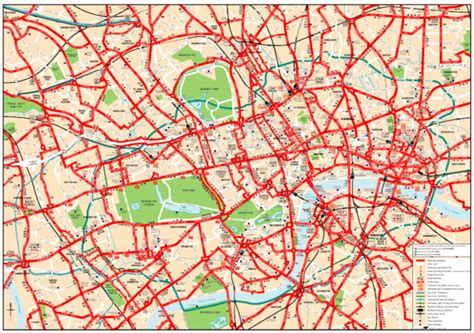Central London Bus Map London • Mappery