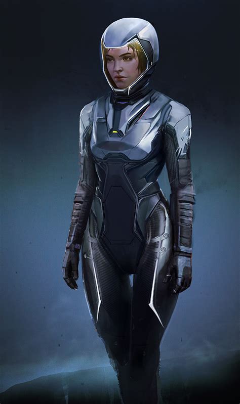 artstation ch 9 oleg ovigon sci fi concept art sci fi art female armor