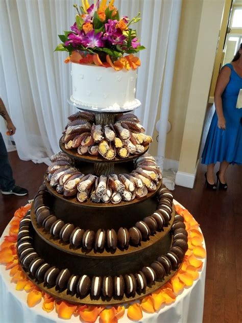 Whoopie Pie And Cannoli Wedding Tower Pie Wedding Cake Whoopie Pies Desserts