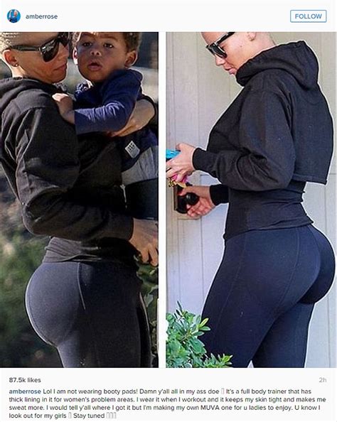 Amber Rose Denies Wearing Butt Pads And Reveals That She Was Actually Taking Waist Training To A