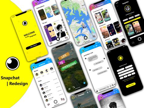 snapchat redesign uplabs