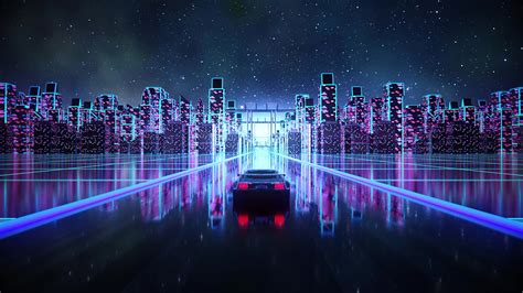 Cyber Outrun Vaporwave Synth Retro Car 4k Hd Vaporwave Wallpapers Hd