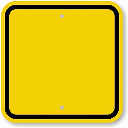 Blank Border Square Blanks Signs Yellow Transparent