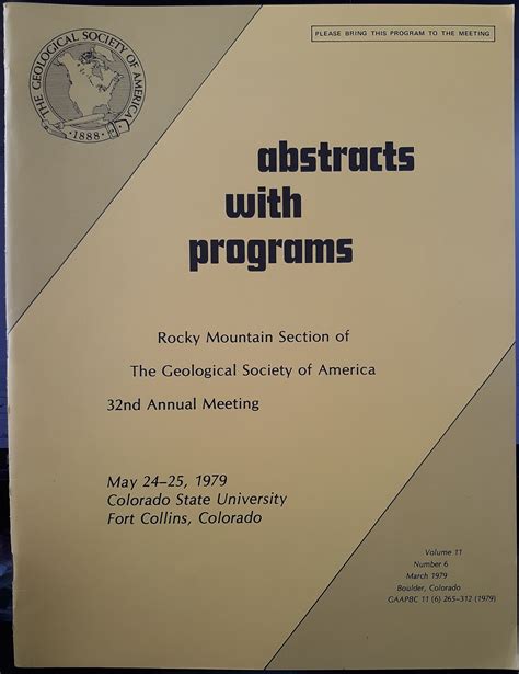 Abstracts With Programs Rocky Mountain Section Of The Geological