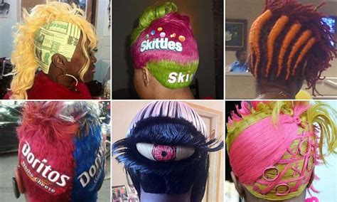 Women Show Off Their Crazy Weaves And Unique Hair Styles Daily Mail Online