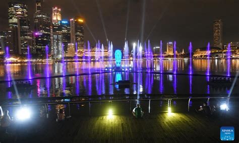 Spectra Light And Water Show Held At Singapores Marina Bay Sands