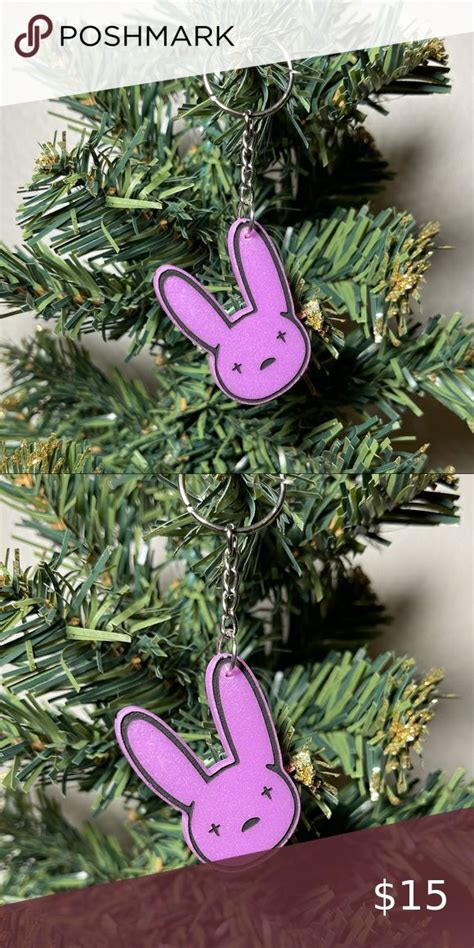 Bad Bunny Keychain Bunny Christmas Ornaments Keychain