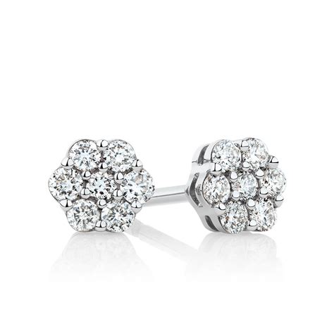 Product title miabella miabella 1/4 carat t.w. Stud Earrings with 1/4 Carat TW of Diamonds in 10kt White Gold