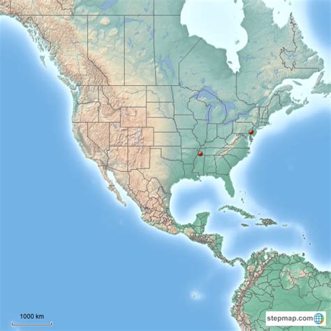 Stepmap North America Landkarte Für Usa