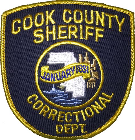 Cook County Sheriff Shoulder Patch Series 2 Correctional Department Standard Chicago Cop Shop