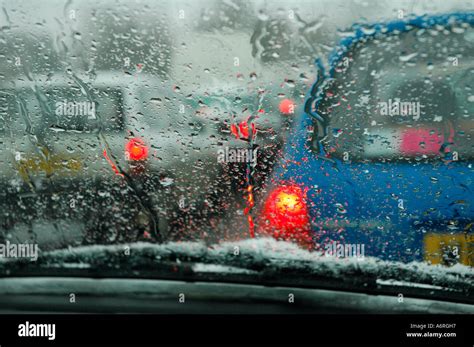 Winter Driving Conditions Stock Photo Alamy