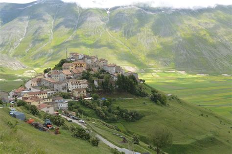 The Village Of Castelluccio Umbria Italy Northern Italy Italy Umbria