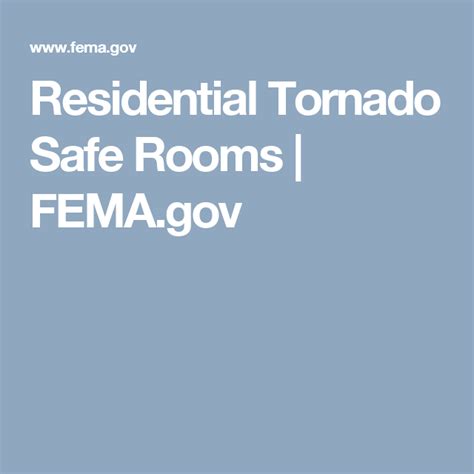 Fema Tornado Safe Room Rebate Program
