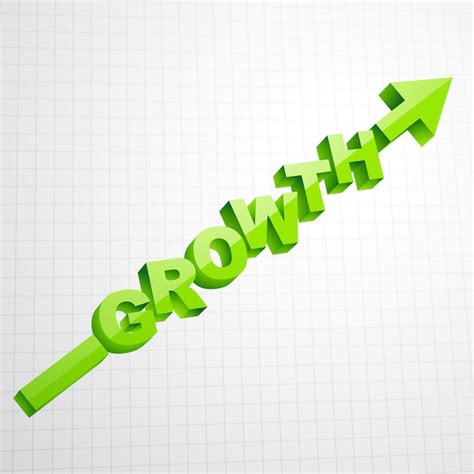 Premium Vector Green Growth Arrow In 3d