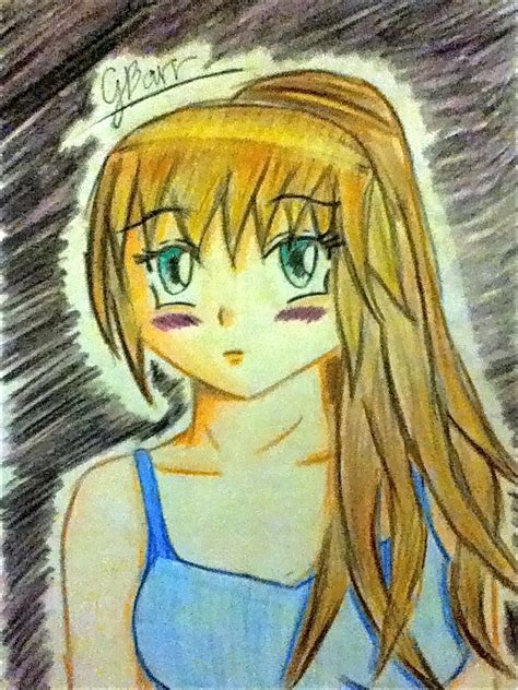 Anime Girl Drawing By Neondollar Dragoart