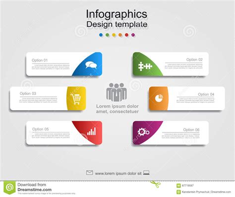 Infographic Report Template With Place For Data Vector Illustration