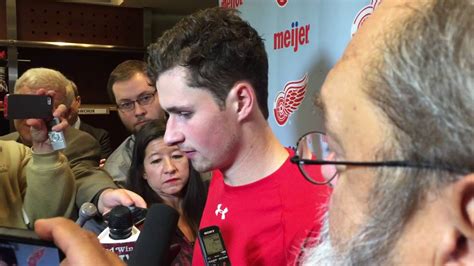 Dylan Larkin Talks About His First Nhl Fight Youtube