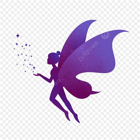 Fantasy Fairies Silhouette Png Images Purple Fantasy Fairy Silhouette