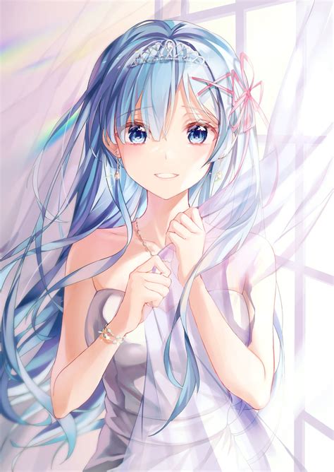 Long Hair Rem Rezero Awwnime